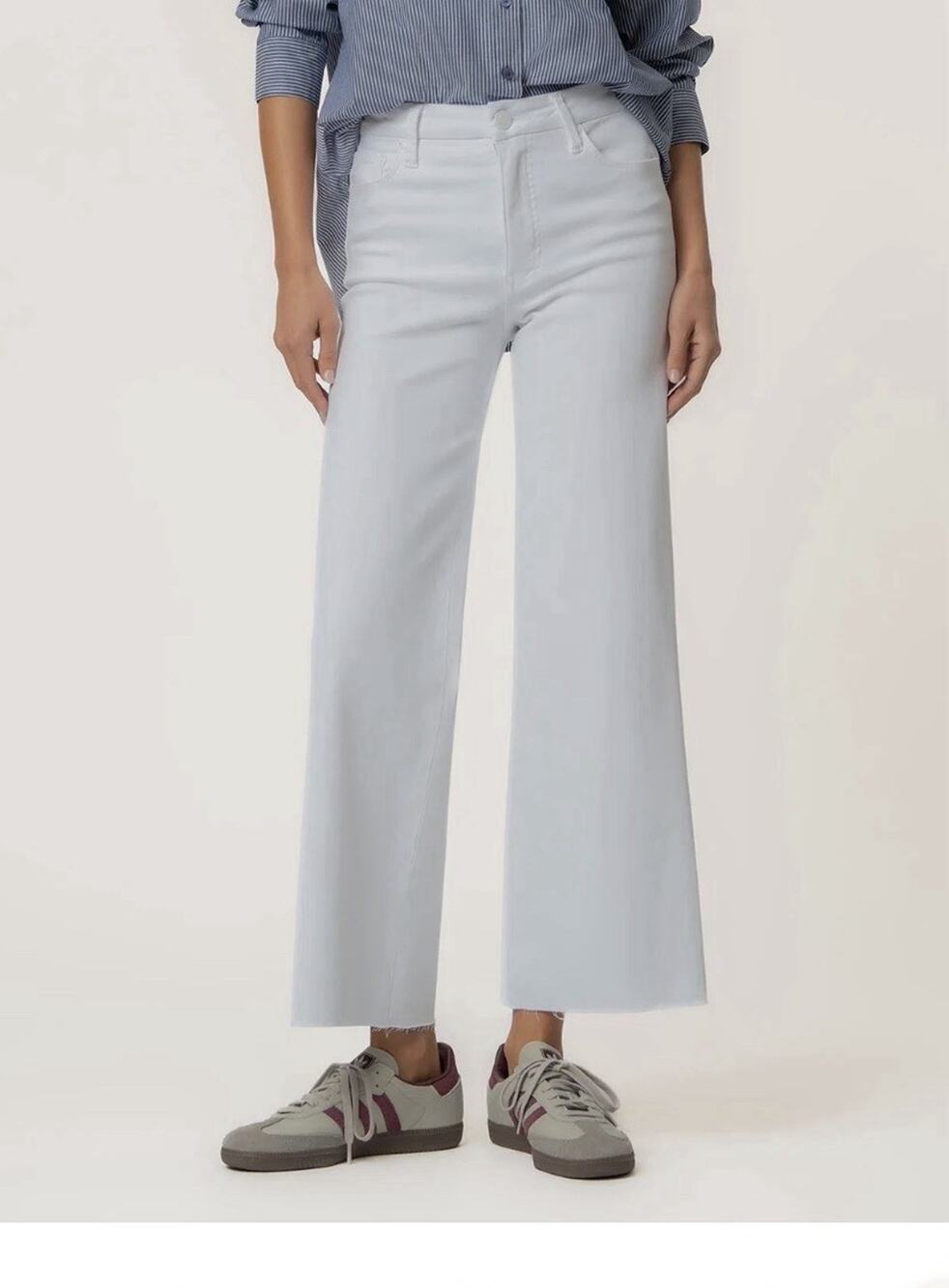 Kut From The Kloth Meg High Rise Wide Leg Jeans Size 2 White